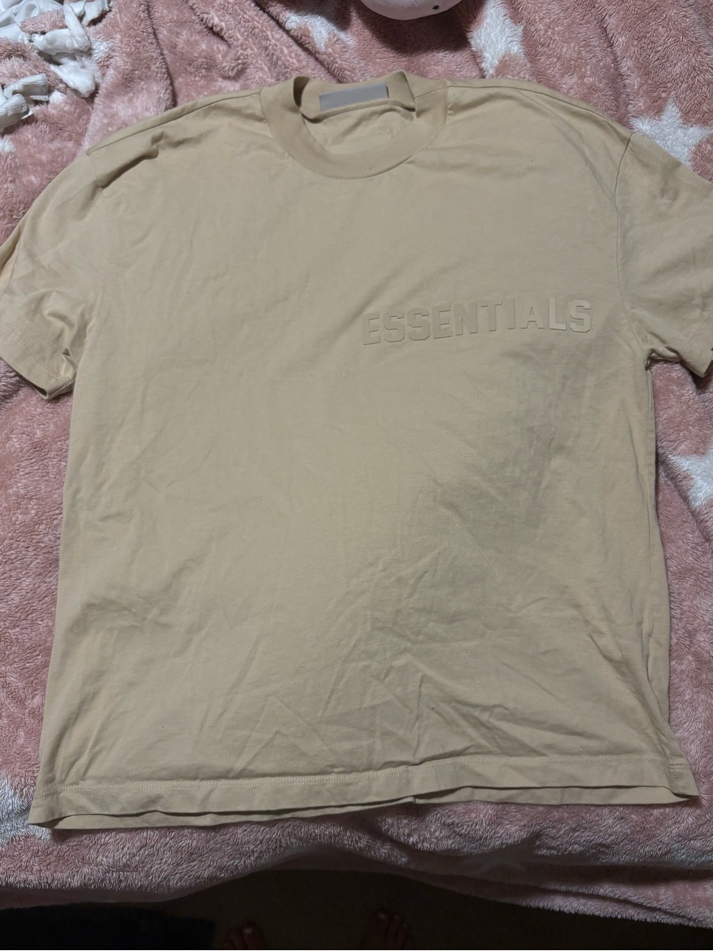 ESSENTIALS Men's Short Sleeve Crewneck T-Shirt - Beige